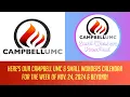 Campbell UMC Small Wonders Calendar for 11-24-2024 Beyond