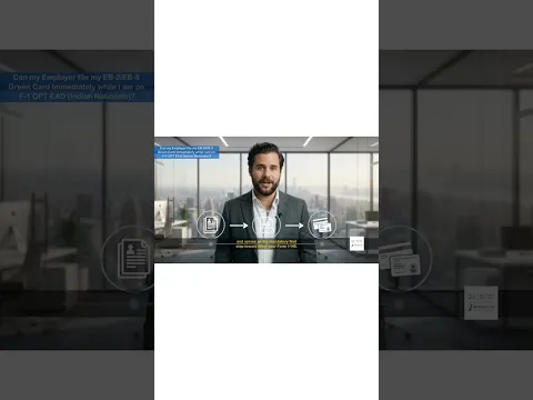 Can my Employer file my EB-2/EB-3 Green Card Immediately while I am on F-1 OPT EAD Indian Nationals?