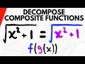 How to Decompose Composite Functions into Two Functions Precalculus