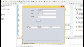 Simple User Contact Management App in Java