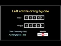 Left Rotate Array By One MakeMyTrip Coding Question The Coding Bytes