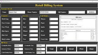 2 Build a Retail Billing System using Python Tkinter GUI - Step-by-Step Tutorial