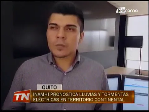 Inamhi pronostica lluvias y tormentas eléctricas en territorio continental