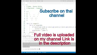 Alphabet W Python Pattern