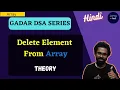 Delete Element From Array Array ADT Hindi DSA