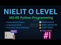 O Level M3-R5 Python Guess Model Paper - 1 Important MCQs Previous Year Questions