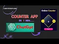 Create a Counter App in 1 Minute with ChatGPT Easy Step-by-Step Tutorial