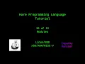 Hare Programming Tutorial 15 of 15 - Modules