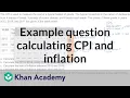 Example question calculating CPI and inflation AP Macroeconomics Khan Academy