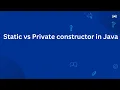 Static Constructor vs Private Constructor in Java