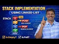 Stack Implementation using Linked List Data Structures Engineering Concept Degree