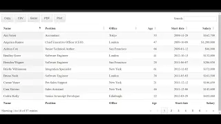 How to Export HTML table data in Excel PDF CSV with pagination and filters using DATATABLES JS