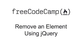 Remove an Element Using jQuery - jQuery