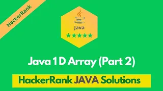 HackerRank Java 1 D Array Part 2 problem solution in Java Java solutions Programmingoneonone