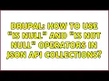 Drupal How to use IS NULL and IS NOT NULL Operators in JSON API Collections