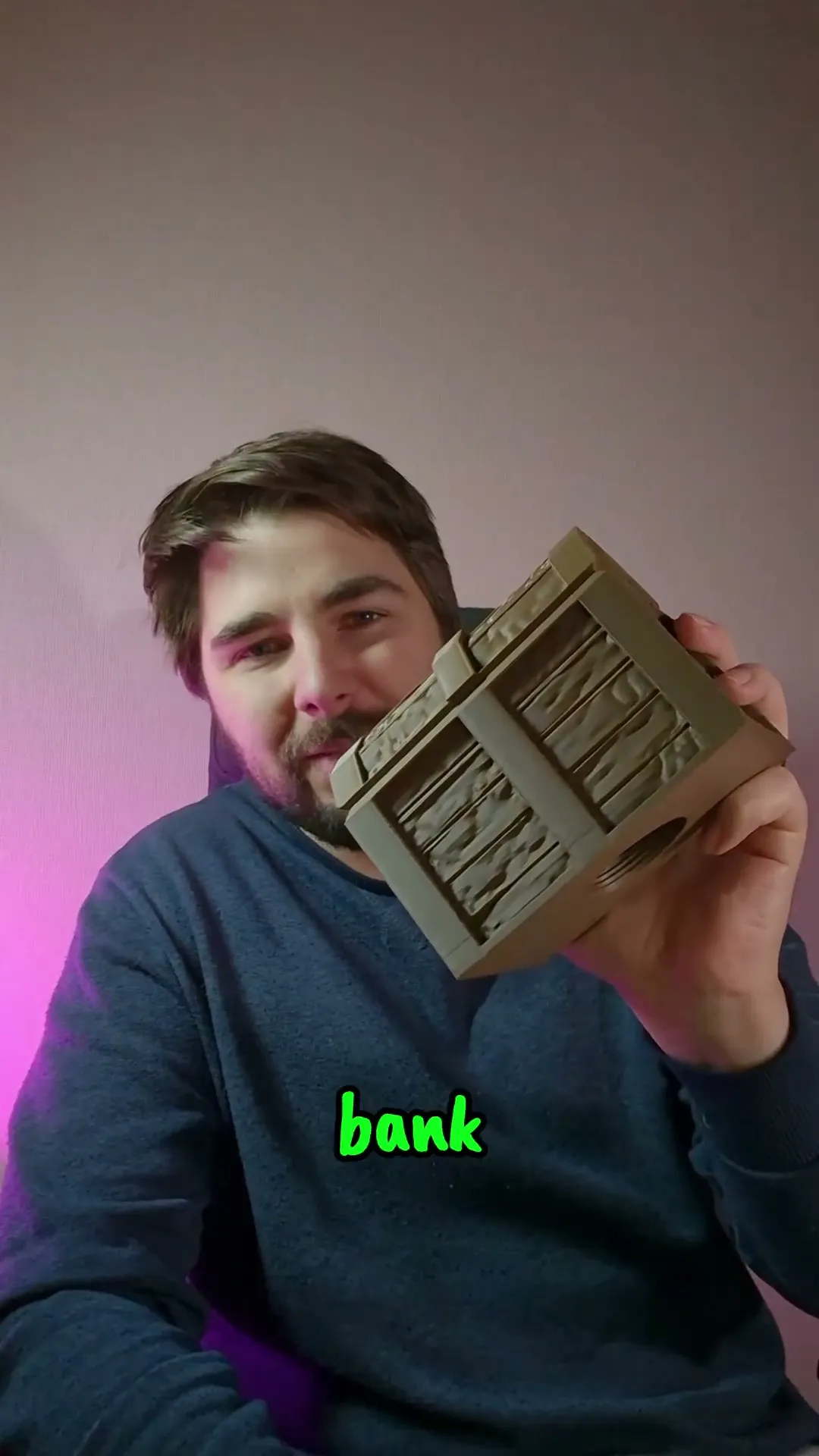 Wooden Chest Piggy Bank with Removable Cork