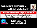 Lecture 4 Integer primitive data types in Java Part 2 Mr Lokhande Ankush Lokhande