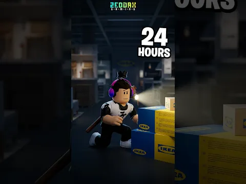 24 JAM BIKIN MARKAS SCP TERKUAT!! (Roblox 24 Hours Overnight)