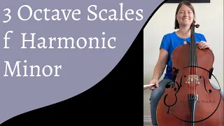 3 Octave Scales f harmonic minor