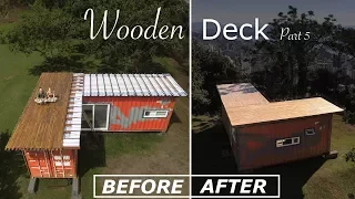 DIY Shipping Container House Deck – Living Tiny Project Ep. 026 Part 5