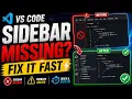 VS Code Sidebar Missing How to Restore Sidebar Activity Bar Quick Fix
