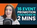 16 Event Promotion Tips in 2 Minutes