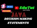 Decision Making Statements Java For Beginners EduTut Learn Easily in Tamil