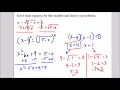 Solving radical equations 4 examples - Algebra 2
