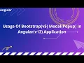 Usage Of Bootstrap v5 Modal Popup In Angular v13 Application
