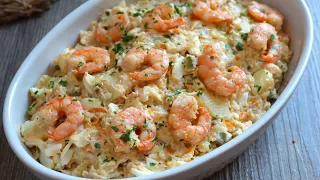 Ensaladilla de langostinos al ajillo