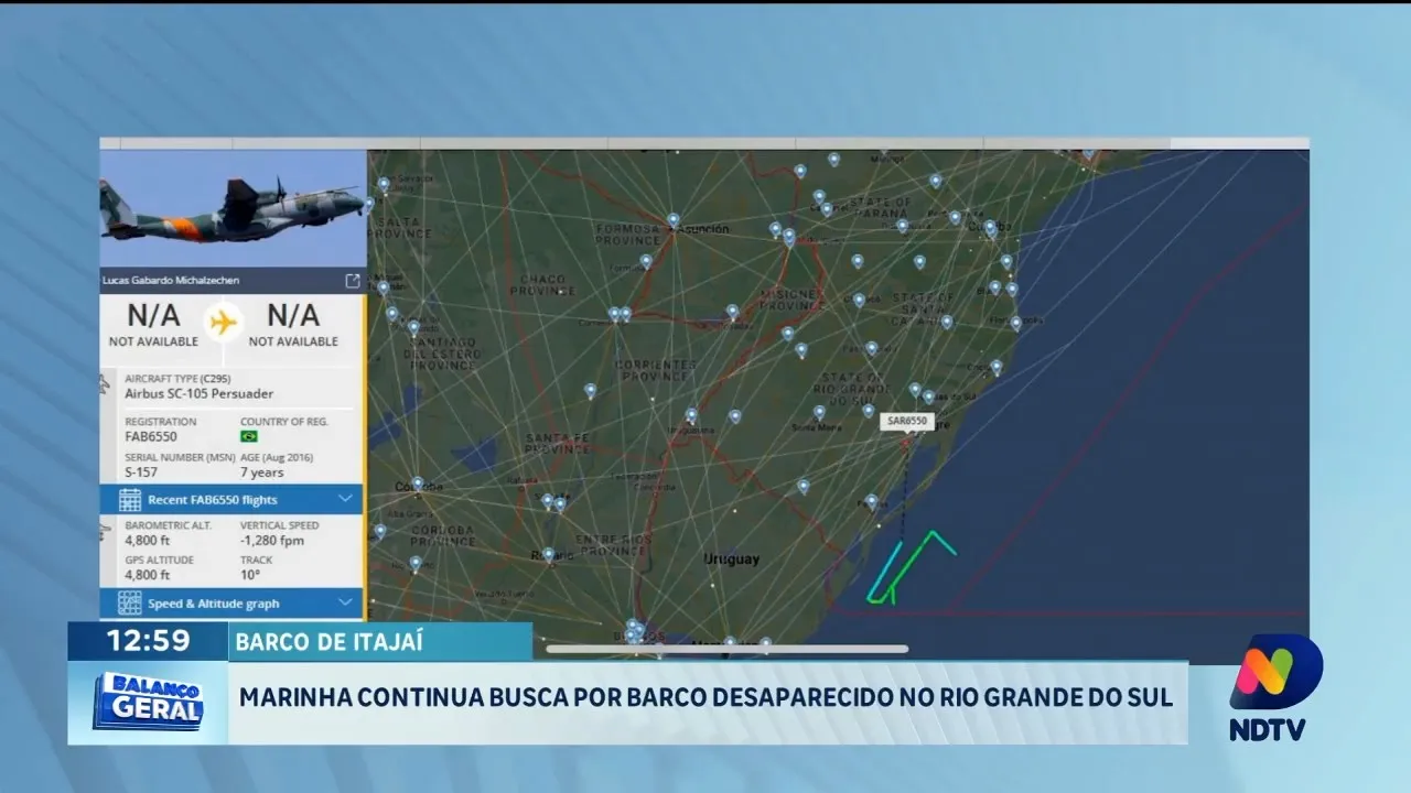 Marinha continua busca por barco desaparecido no Rio Grande do Sul