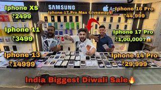 India Biggest Diwali Sale🔥 | Iphone Starting ₹499😱| Iphone 13 Only ₹14,999 | Iphone 17 Pro Giveaway🔥