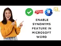 How to Enable Synonyms Feature in Microsoft Word