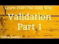 Learn PHP - Validation Part 1