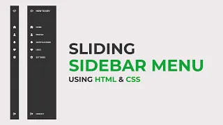 How To Make Sliding Sidebar Menu Using HTML CSS