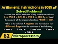 Arithmetic Instructions in 8085 Microprocessor Solved Problems