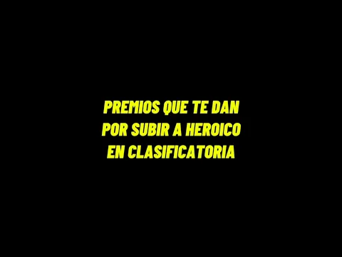 Premios que te dan por subir a heroico en clasificatoria 😱 #freefire #game #viralff #heroico