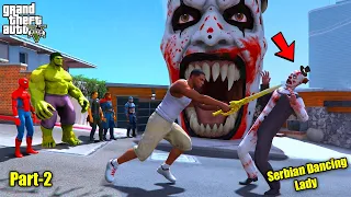 Franklin Kill The SERBIAN DANCING LADY With Golden Sward From Avengers & Save GTA5 ! (GTAV Avengers)