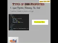 Types of CSS Properties Part 5