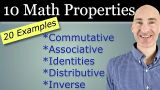 10 Math Properties to Know Commutative Associative Identity Inverse Zero Property Distributive