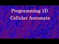 Programming 1D Cellular Automata
