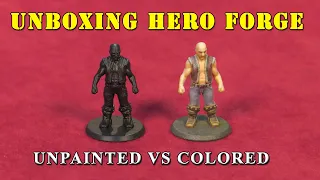 Unboxing Hero Forge unpainted vs color miniature comparison and review in 4k