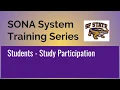 SONA Tutorial - Student Participation