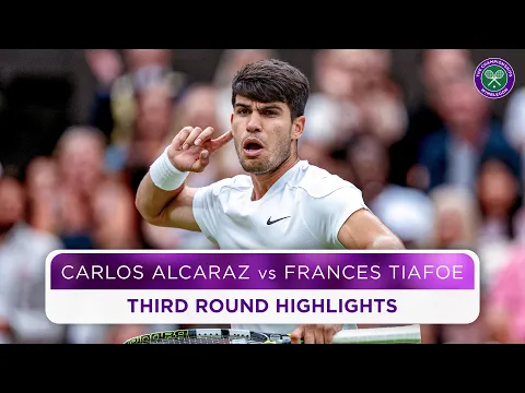 Breathtaking five set thriller | Carlos Alcaraz vs Frances Tiafoe | Highlights | Wimbledon 2024 - YouTube thumbnail