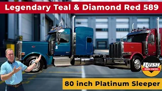 Legendary Teal Diamond Red 2026 Peterbilt 589 with 80 inch Platinum Sleeper