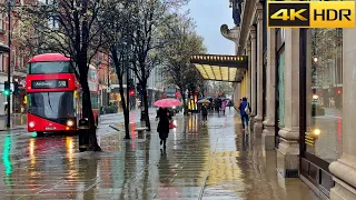 London Rainy Day Walk In Spring 2024 West End Rain Walk 4K HDR  London Rainy Day Walk In Spring 2024 West End Rain Walk 4K HDR