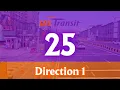 Route Visual of SBS Transit Bus Service 25 Direction 1