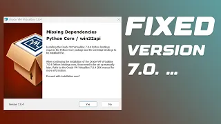 How to fix missing dependencies python core win32api on virtualbox v7 0