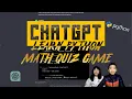 Learn Python with ChatGPT Math Quiz Game