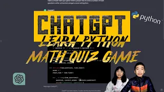 Learn Python with ChatGPT Math Quiz Game